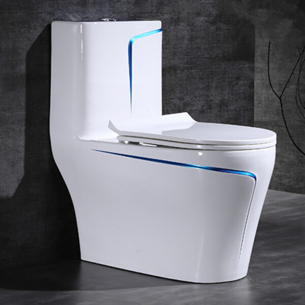 China Bathroom Ceramic WC Sanitary Once Piece Color Commode Toilets - Image 2