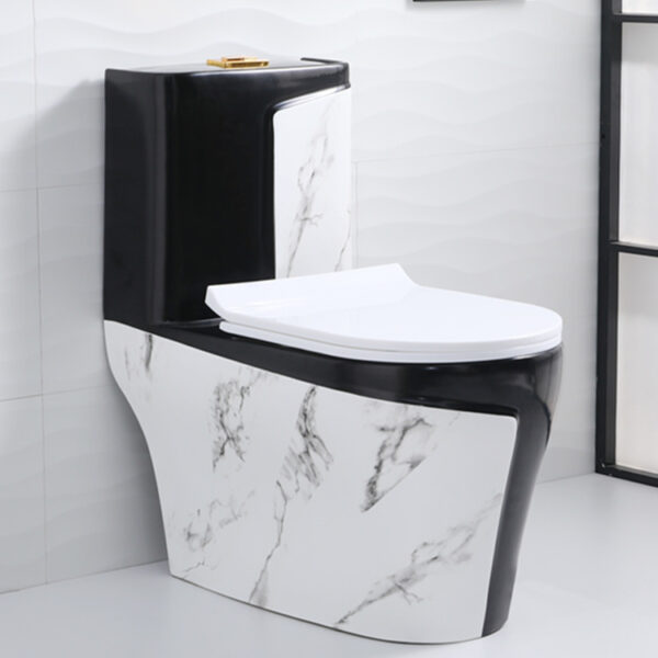 Luxury black and marble color toilet wc