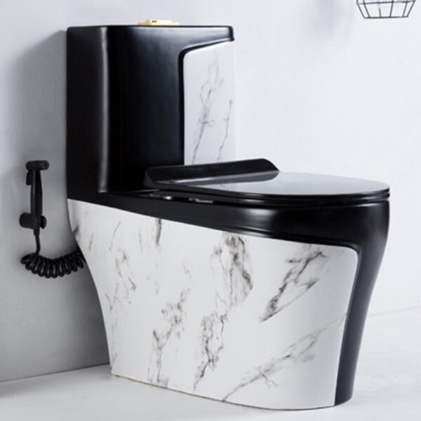 Luxury black and marble color toilet wc - Image 3