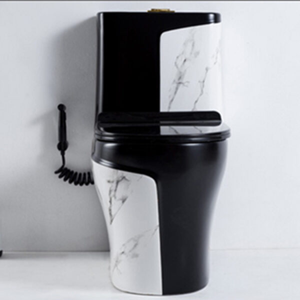 Luxury black and marble color toilet wc - Image 4