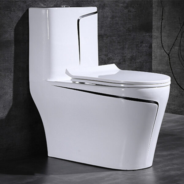 China Bathroom Ceramic WC Sanitary Once Piece Color Commode Toilets - Image 3