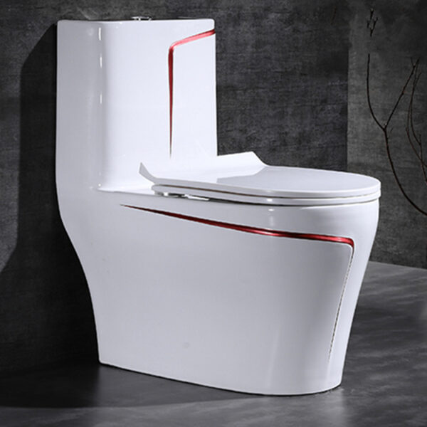 China Bathroom Ceramic WC Sanitary Once Piece Color Commode Toilets - Image 4