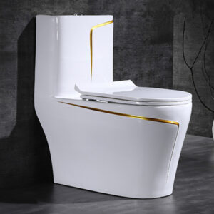 China Bathroom Ceramic WC Sanitary Once Piece Color Commode Toilets