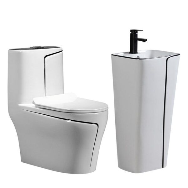 China Bathroom Ceramic WC Sanitary Once Piece Color Commode Toilets - Image 6