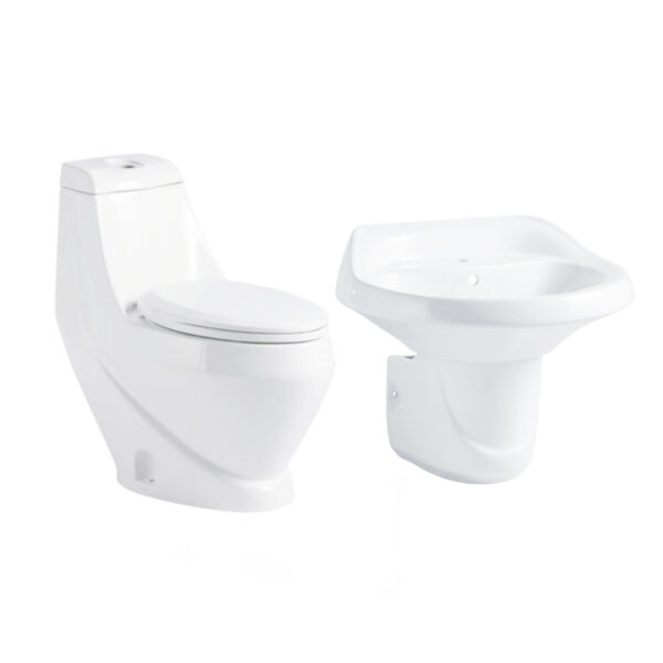 China Manufacturer Wholesale Hot Sell Libya Milano Cheap One Piece Toilet Set - Image 6