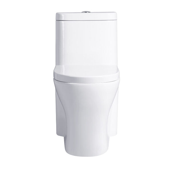 Manufacturer sanitary ware ceramic siphonic water closet small bathroom one piece toilet - Image 2