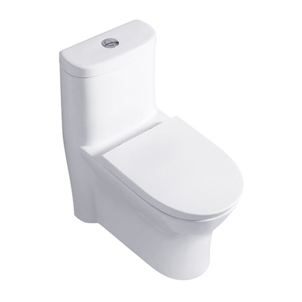Manufacturer sanitary ware ceramic siphonic water closet small bathroom one piece toilet - Image 4