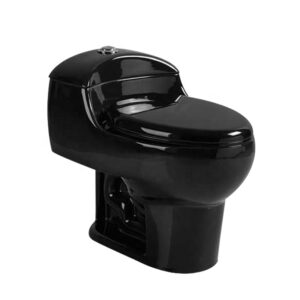 Huiyu South American Siphonic Toilet Cheap WC sanitary ware black one piece toilet