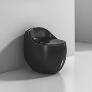 Black color design egg shape toilet