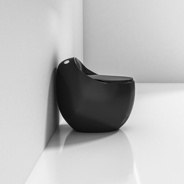 Black color design egg shape toilet