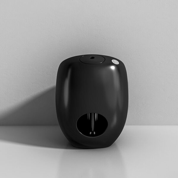 Black color design egg shape bathroom wc ceramic matte black toilet bowl - Image 6