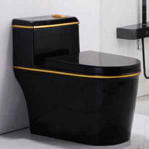 Cheap price matte black bathroom wc gold plated ceramic gold toilet