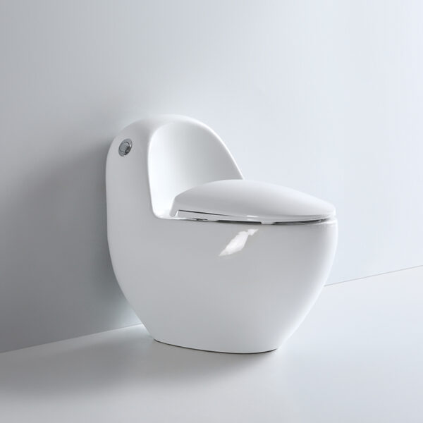 Ceramic egg one piece bathroom toilet