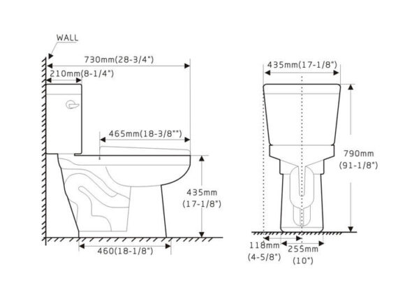 2023 new design bathroom wc cheap sanitary ware siphonic ceramic two piece toilet - Image 4